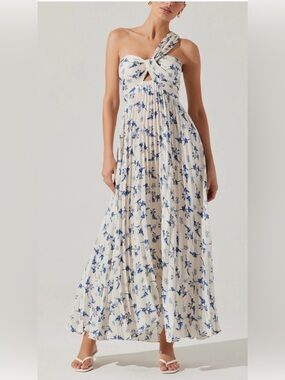 ASTR the label Rasya pleaded floral maxi dress